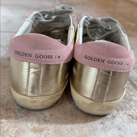 Golden Goose Gold and Pink Star Sneakers - Picture 9 of 14